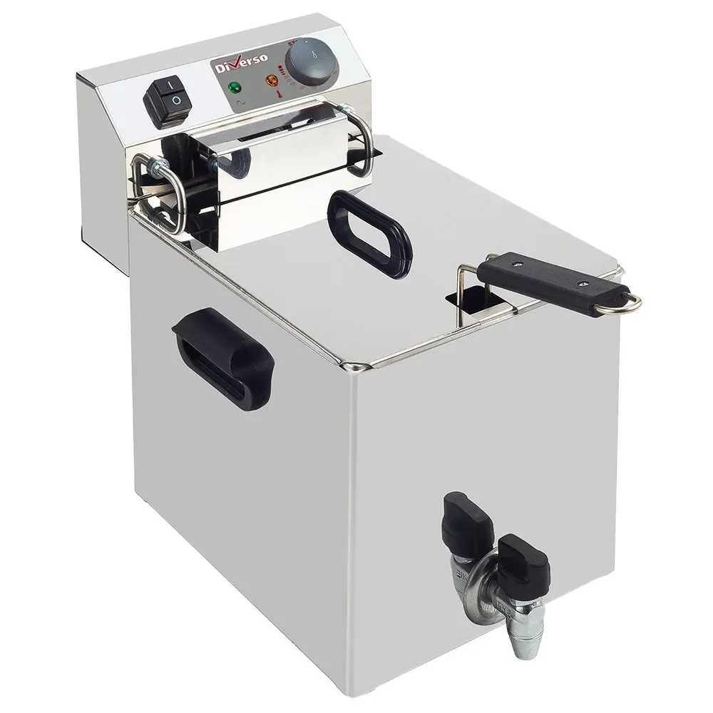 Elektrische friteuse tafelmodel 10 liter + aftapkraan - Main Image