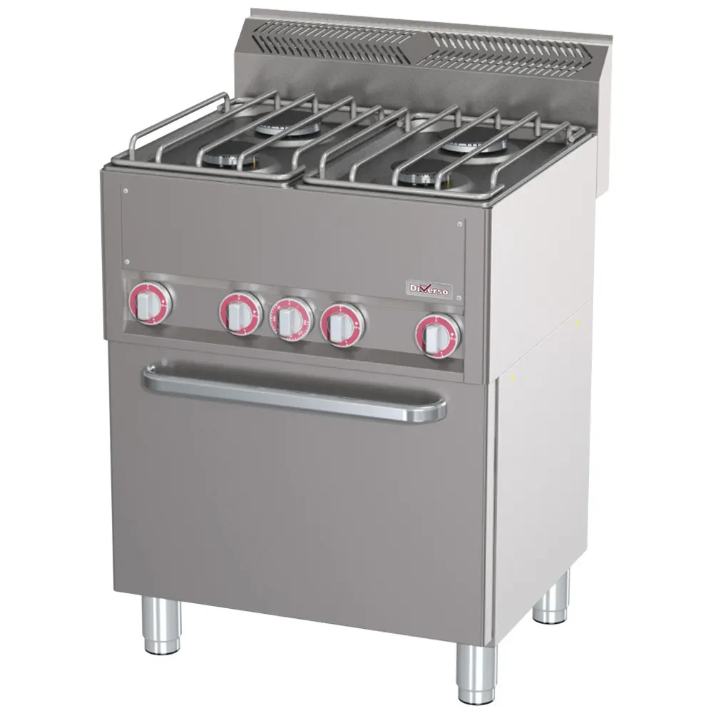 Fornuis 4 branders op conventieoven GN1/1 - Main Image