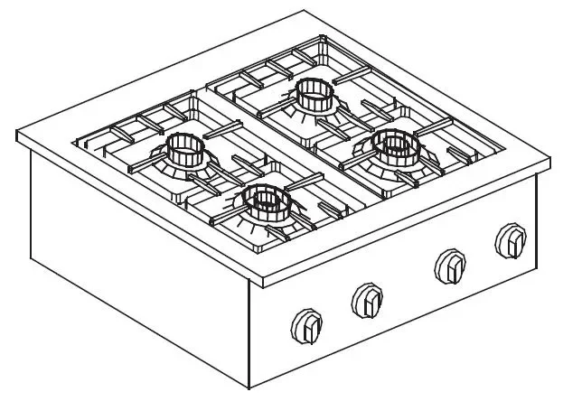 GAS KOOKUNIT 4 BR. 18KW - Main Image