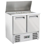 Gekoelde saladette met deksel 2x GN 1/1 + 3x GN 1/6-150 mm + reserve 2 deuren GN 1/1 - Main Image