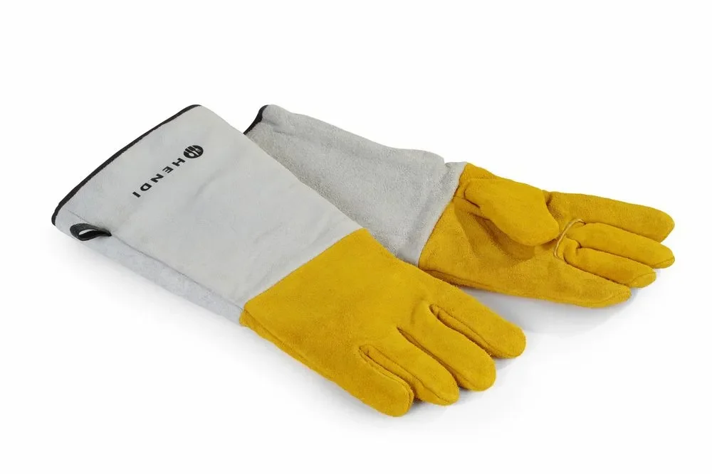 Hittebestendige leren barbecue handschoenen - 2 stuks - Main Image