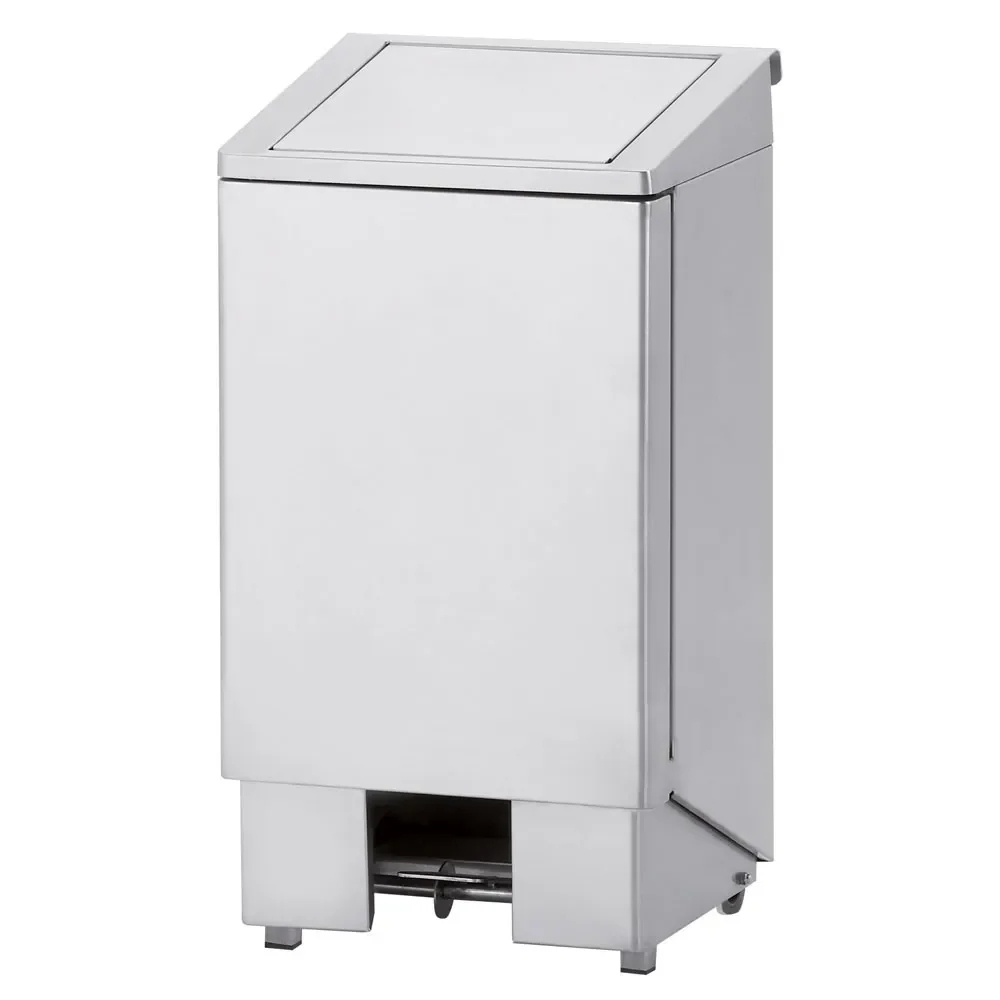 Inox vuilbak, met pedaal, deksel met gasveer, 60 liter - Main Image