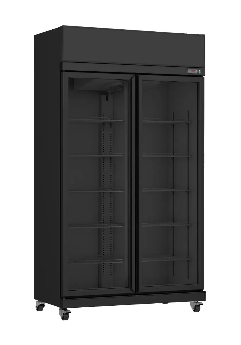 KOELKAST 2 GLASDEUREN ZWART IRM-770R BL - Main Image