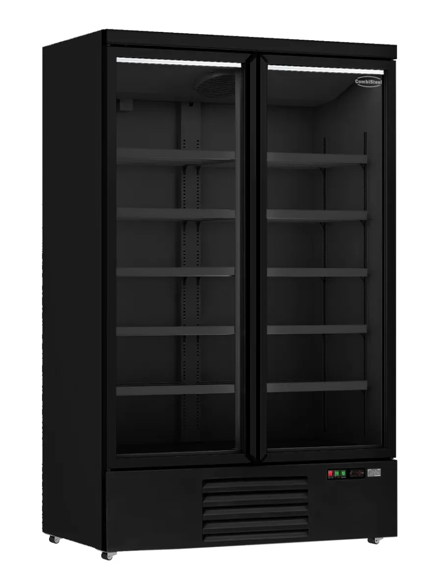 KOELKAST 2 GLASDEUREN ZWART JDE-1000R BL - Main Image