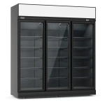 KOELKAST 3 GLASDEUREN ZWART INS-1530R BL - Main Image