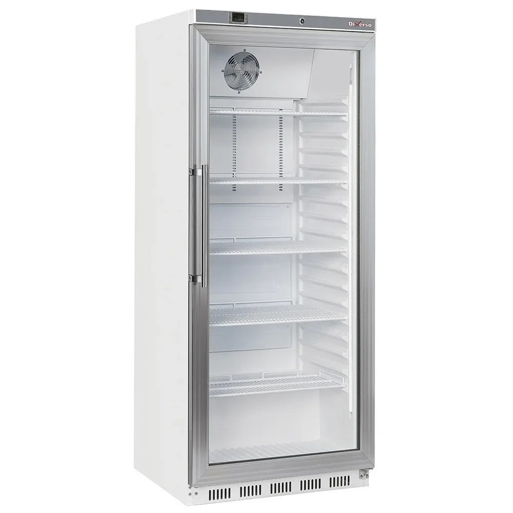 Koelkast GN 2/1, glazen deur, geventileerd, 600 liter - wit - Main Image
