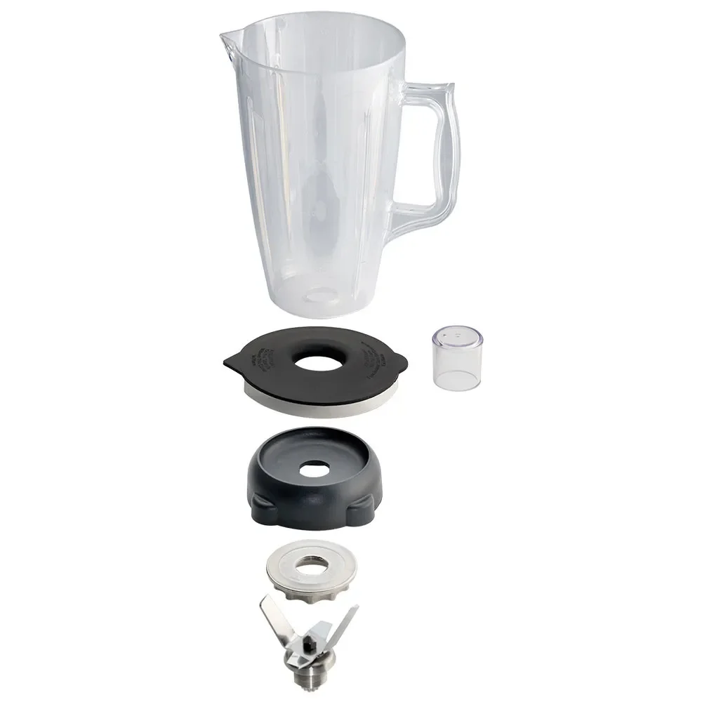 Ronde beker in Lexan 2 liters met deksel en mes (4 bladen) - Main Image