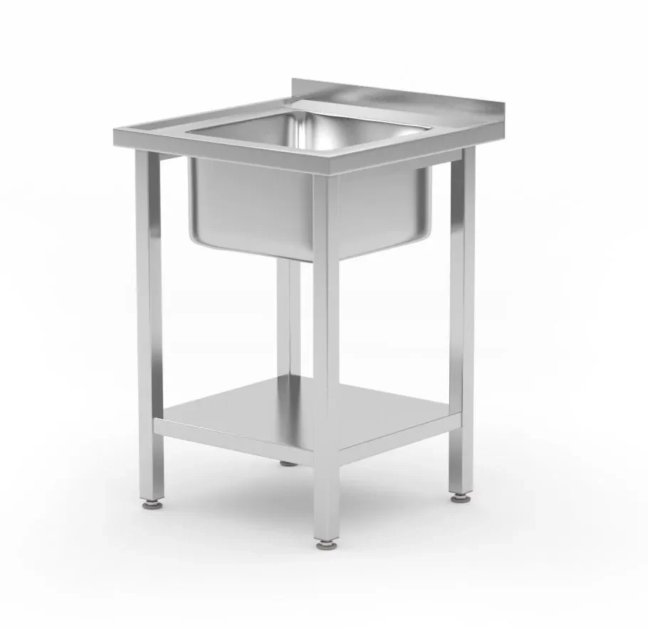 Spoeltafel met legplank, met bouten - Main Image