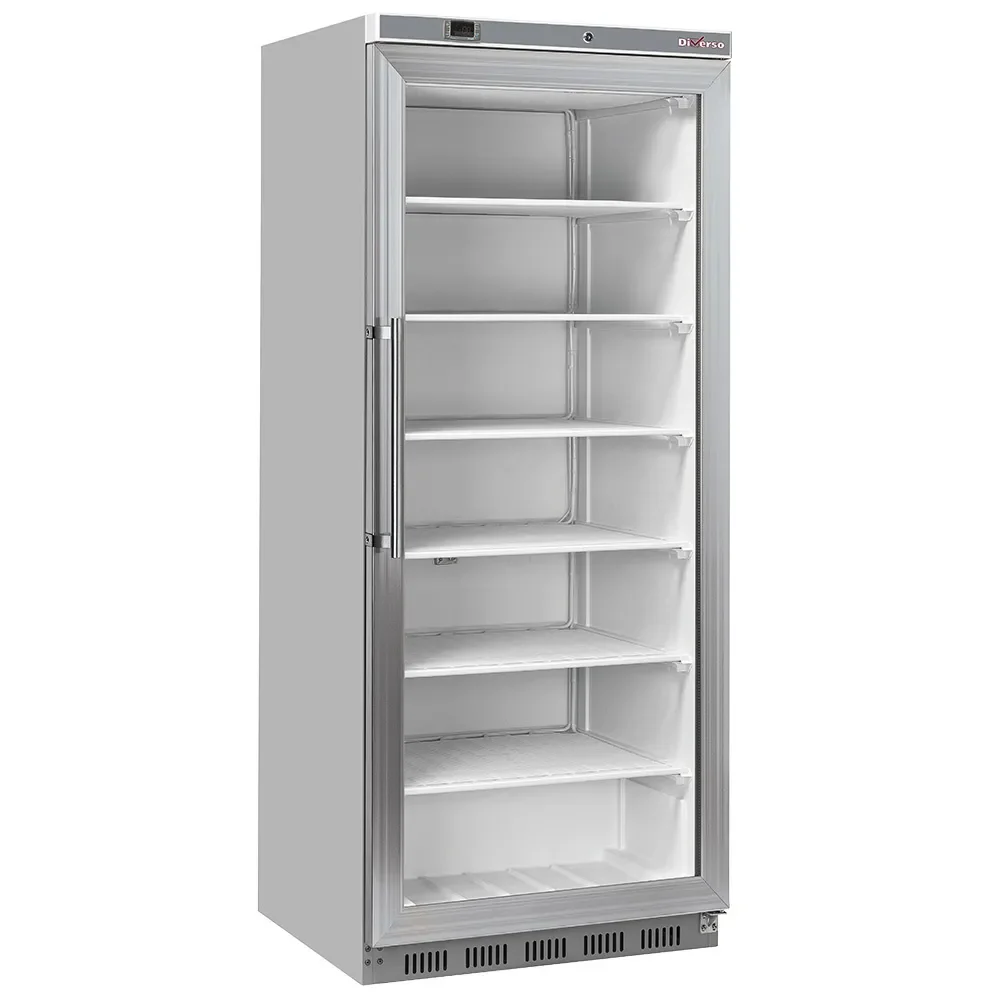 Statische diepvrieskast, glazen deur, 600 liter - R.V.S. - Main Image