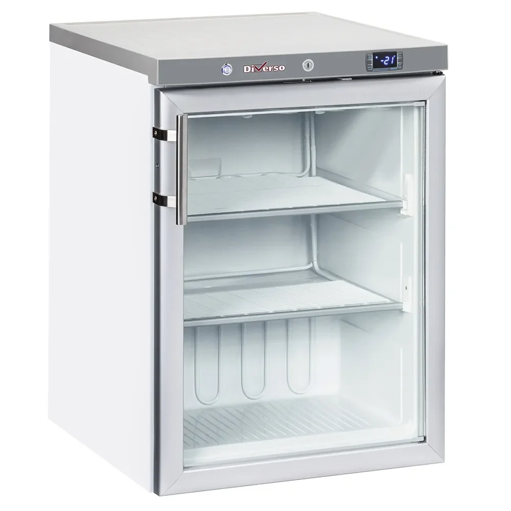 Statische vriezer, glazen deur, 200 liter - Wit - Main Image