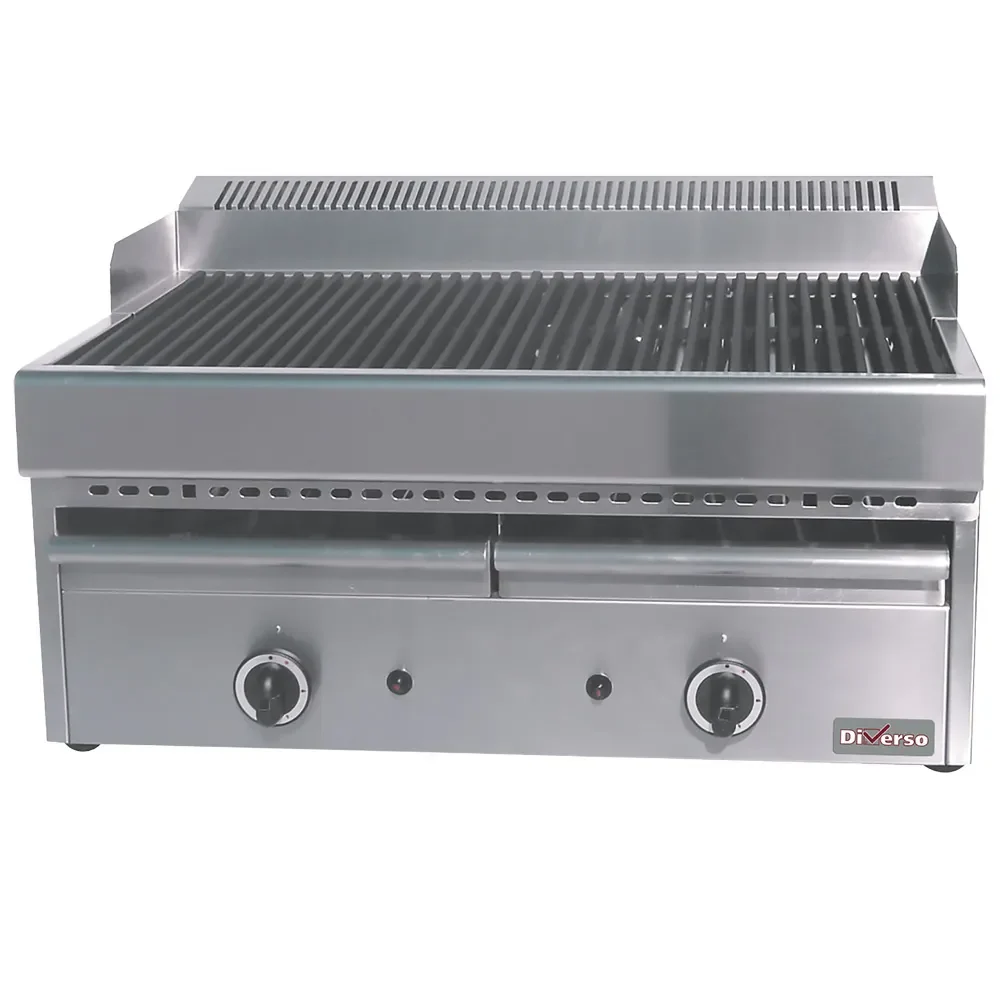 Stoomgrill op gas met gietijzeren rooster -Top- - Main Image