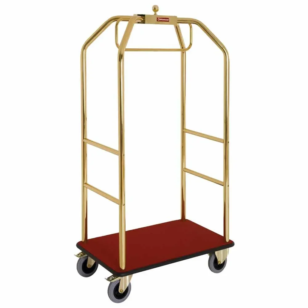 Wagen voor koffers & vestiaire "verguld", 2 wielen met remmen - Main Image