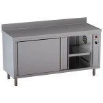 Warmtafelkast met 2 schuifdeuren, met achterrand - Main Image